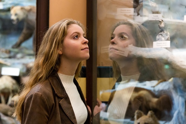 Woman looks at the exhibition at the Mission Museum in Steyl